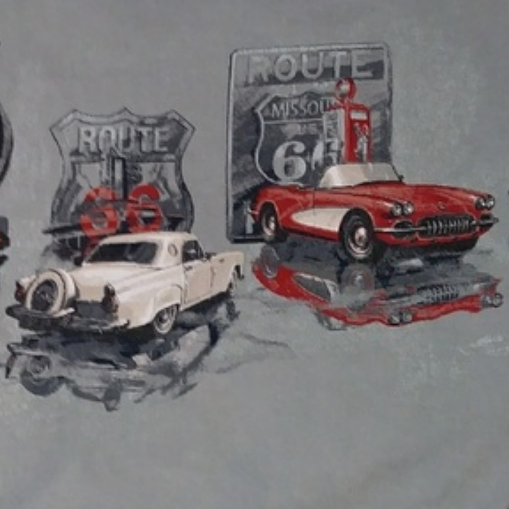 Route 66 Grey T Shirt Mens Large Americana - Picture 1 of 7